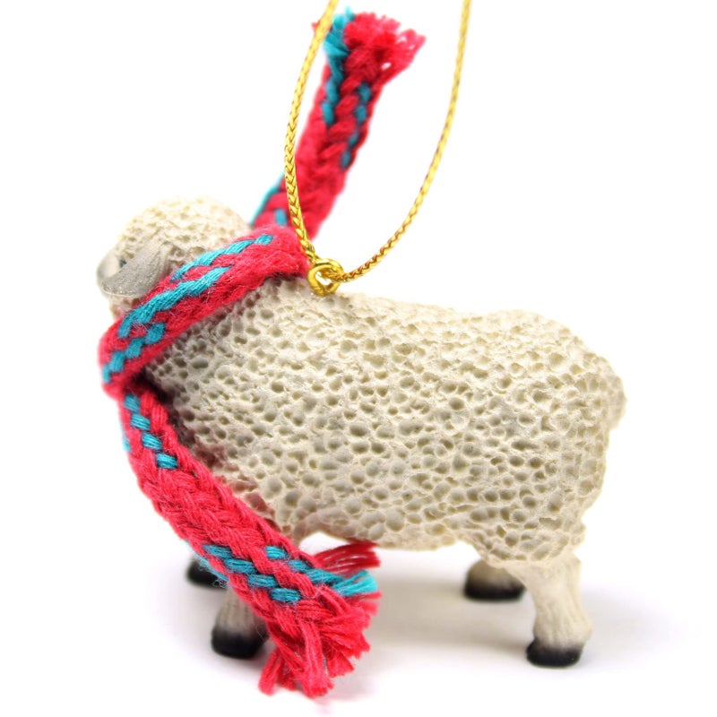 Conversation Concept Sheep Tiny Miniature One Christmas Ornament White - Delightful! - Image 2
