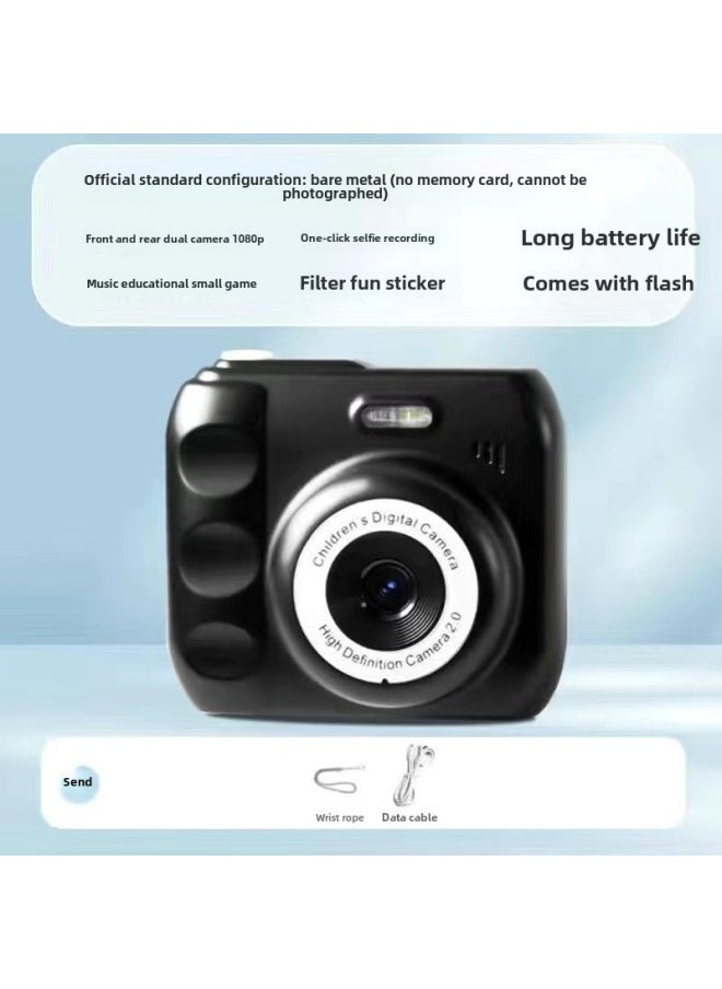 Generic - Camera HD Double Camera Cute Digital Campus Student Party Photo Camera Can Take Photos And Pass Mobile Phone Color Shooting 12-Body Color:Hd Dual Camera Dark Night  - Bare Metal *not Available - Image 1