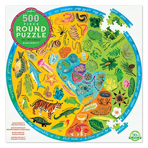 eeBoo 500 Piece Puzzle Biodiversity Jigsaw Puzzle for Adults Circular with 23 Diameter Made with Recycled Board VegetableBased Ink - Image 5