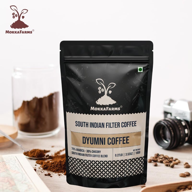 MOKKAFARMS قهوة موكا فارم التقليدية من جنوب الهند 250 جرام - قهوة ديومني | 70% أرابيكا، 30% شيكوري | محمصة ومطحونة طازجة، نكهة، رائحة | من المزرعة إلى المائدة، قهوة مزرعة | كيس بسحاب ذو صمام أحادي الاتجاه | - Image 3