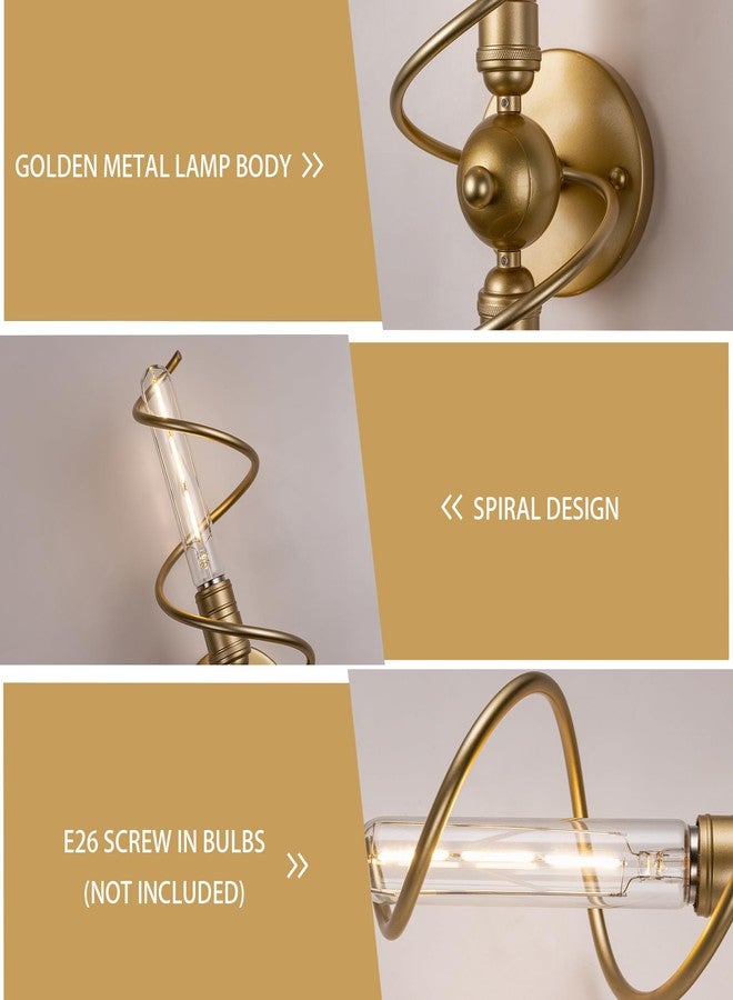 TOCHIC Wall Sconces 20" L,Gold Sconces Wall Decor,2 Light Modern Vintage Wall Lamp Mounted Lamp Indoor Vanity Light for Living Room,Bedroom,Hallway,Dining Room,Fireplace,Staircas - Image 4