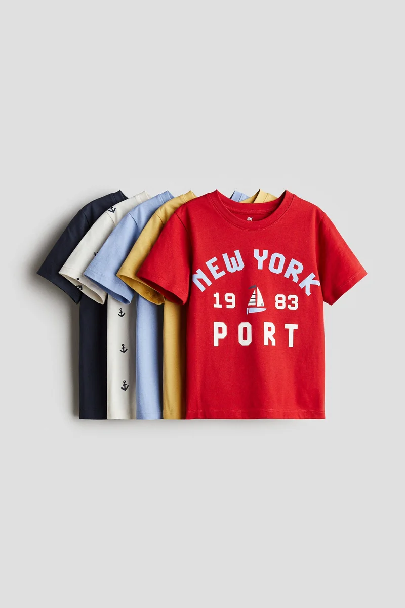 H&M 5-pack jersey T-shirts
