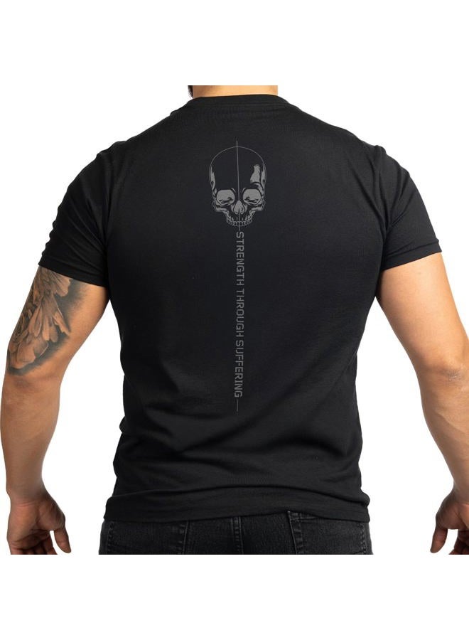 Grunt Style Strength Through Suffering Men's Training T-Shirt (Medium, Black) - Image 2