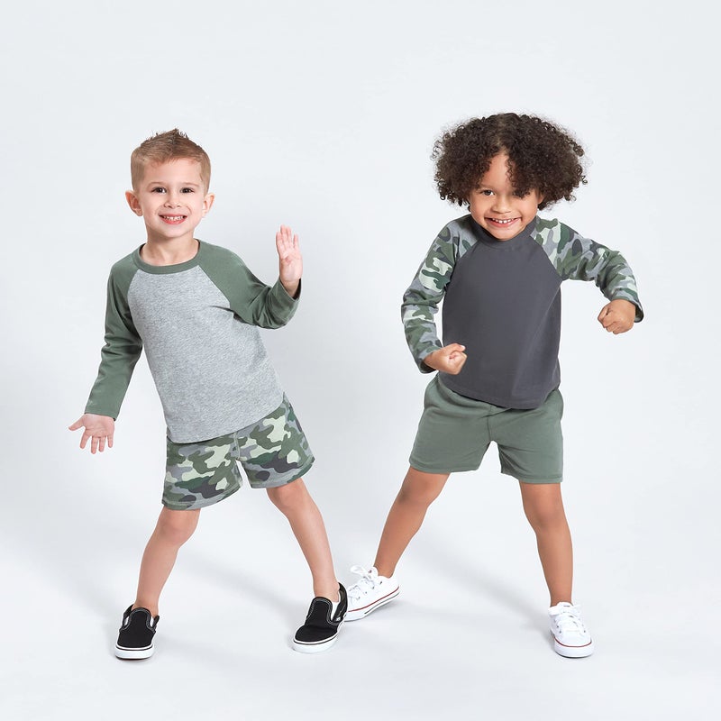 Gerber Baby Boys 3-Pack Pull-On Knit Shorts, Green Camo, 18 Months - Image 2