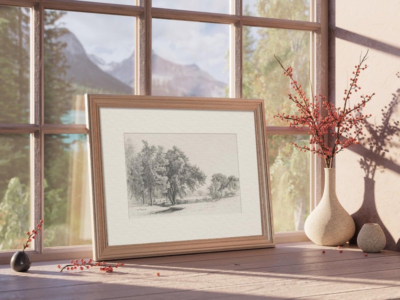 Kizbok Vintage Wall Art Decor Neutral Landscape Sketches Canvas Prints Vintage Landscape Oil Painting Art Pictures for Bedroom  Farmhouse Wall Decor for Bathroom Home(8"" x 10""-UNFRAMED) - Image 4