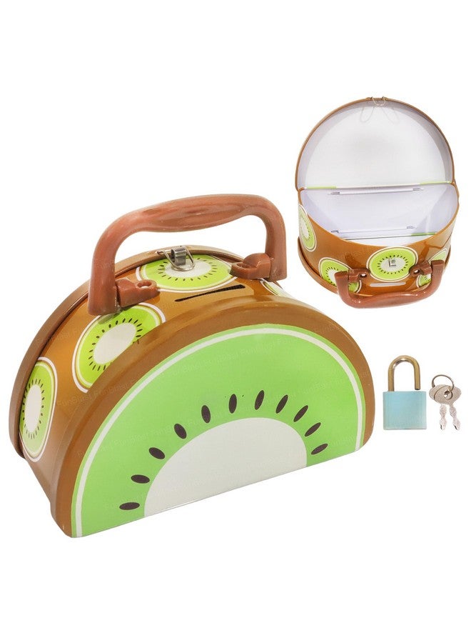 FunBlast Piggy Bank for Kids with Lock - Fruit Shaped Coin Box for Kids, Boys, Girls, Money Saving Tin Coin Box, Gullak for Kids, Money Box for Kids, Birthday Return Gift (Multicolor) - Image 1