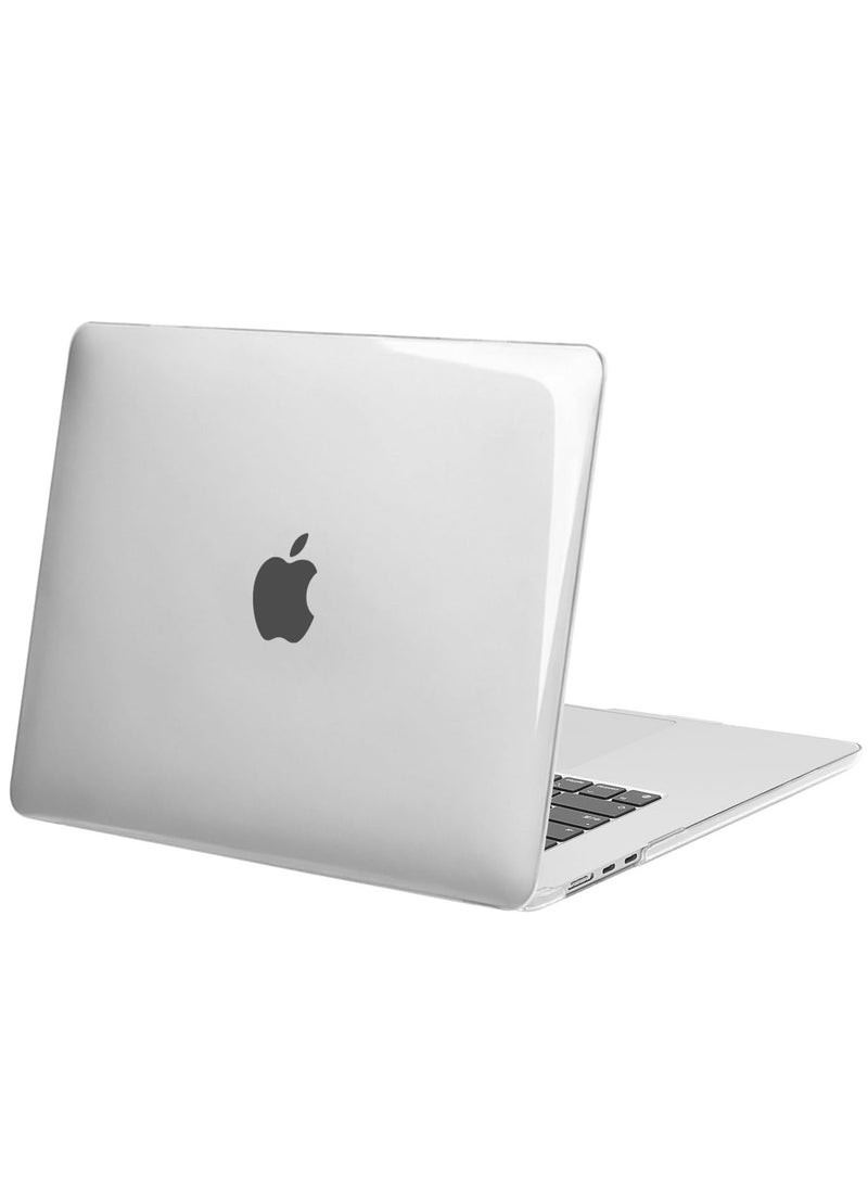 حافظة صلبة بلون أبيض شفاف متوافقة مع حافظة 2023 M2 MacBook Air 15 بوصة موديل A2941 مع حافظة صلبة لحماية شاشة شبكية العين السائلة مقاس 15.3 بوصة - Image 1