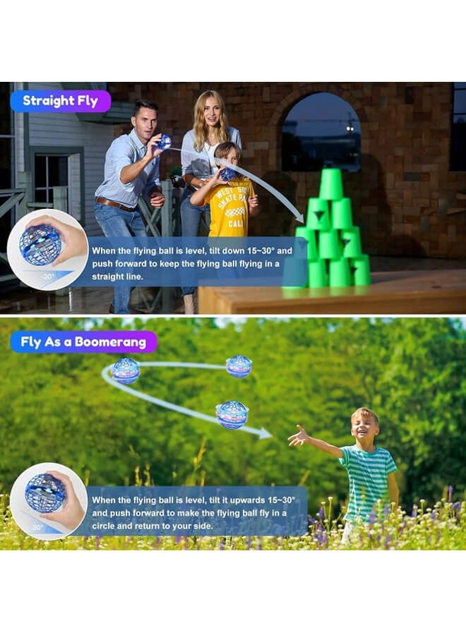 Riolio Flying Orb Ball Toy 2025: Cosmic Globe Galaxy Ball with Led Lights, Boomerang Hover Orb, Galactic Flying Spinner, Hand Mini Drone Ball, Cool Kids Toys for Boys Age 6 7 8 9 10 11 12 Girls Gifts, Red  - Image 5