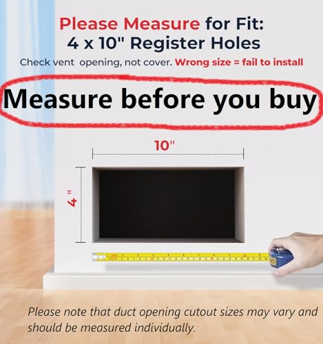 VELLEE Quiet Register Booster Fan Fits 4" x 10" (DUCT OPENING CUTOUT), 10-Speed Smart Heating Cooling AC Vent Booster Fan w/Remote Control & Thermostat Control (Vertical Grille - White) - Corded - Image 3