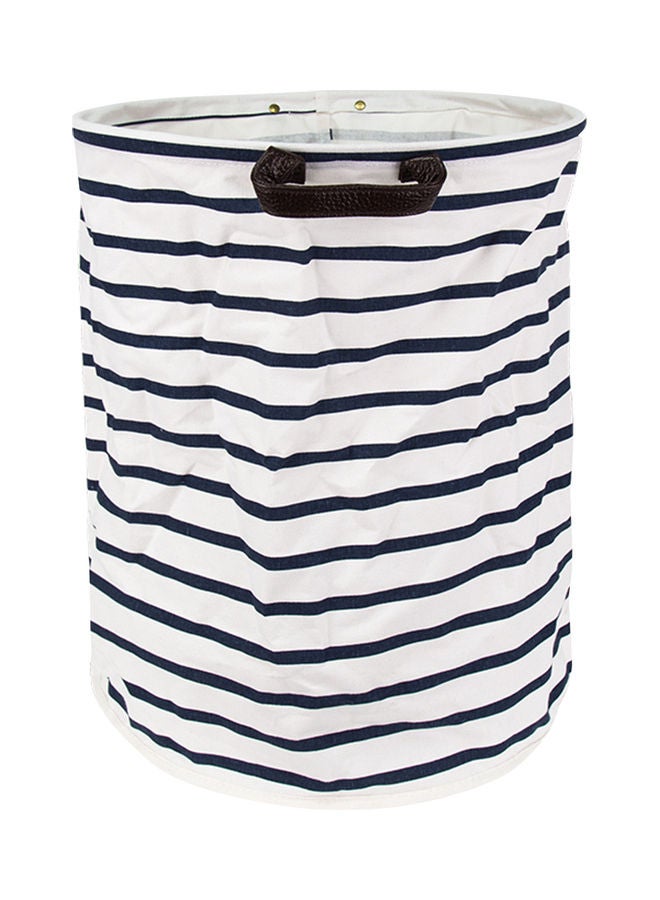 NIBEMINENT Laundry Storage Basket White/Black - Image 1