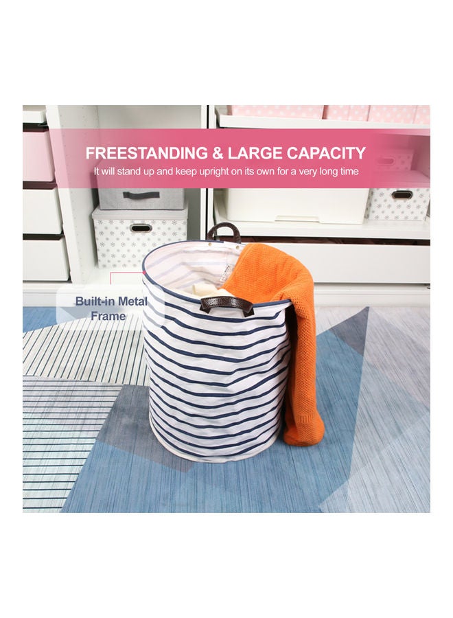 NIBEMINENT Laundry Storage Basket White/Black - Image 4