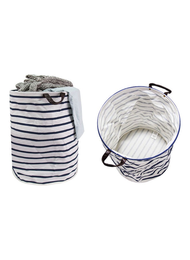 NIBEMINENT Laundry Storage Basket White/Black - Image 3