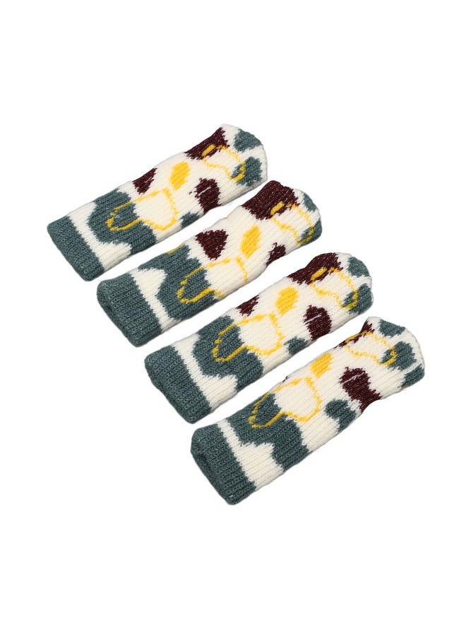 Thoraya - 20PCS Stool Leg Socks Acrylic Fiber Double Layer Anti Slip Wear Proof Noise Free Chair Leg Floor Protector Cover for Home Green - Image 1