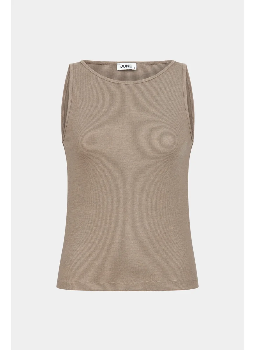 JUNE Women's Square Neck Thin Strappy Blouse