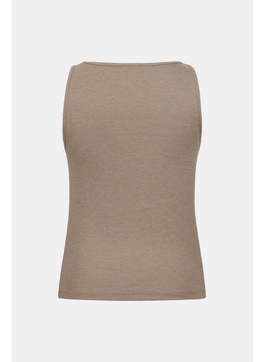 JUNE Women's Square Neck Thin Strappy Blouse