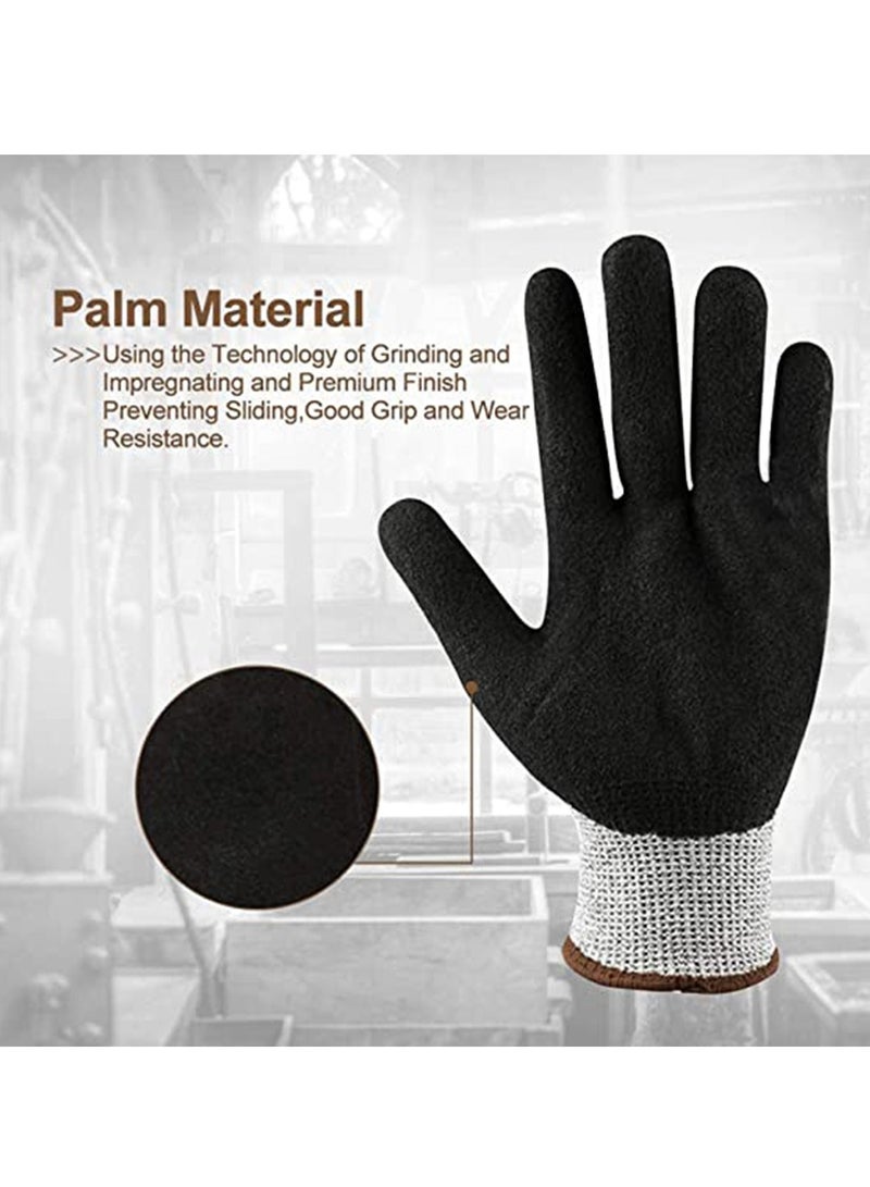 Cut Resistant Work Gloves, Level 5 Safety Protective Gloves Ambidextrous, Food Grade, For Garden, Fishing, Warehouse, Wood Cutting, Construction, Welder, Repairman - Image 2