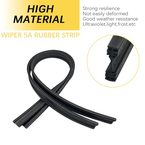 Lecctso 4PCS Windshield Wiper Blades Refills, DIY Silicone Car Frameless Window Boneless Replacement, Auto Adjustable Insert Rubber Wiper Blade Refills, Universal Car Accessories for SUV Truck Van (24Inch) - Image 4