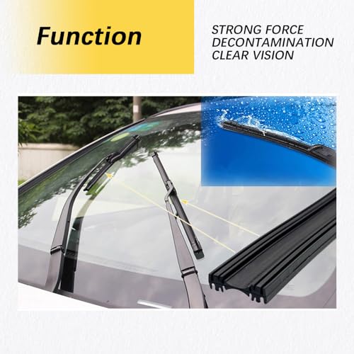 Lecctso 4PCS Windshield Wiper Blades Refills, DIY Silicone Car Frameless Window Boneless Replacement, Auto Adjustable Insert Rubber Wiper Blade Refills, Universal Car Accessories for SUV Truck Van (24Inch) - Image 5