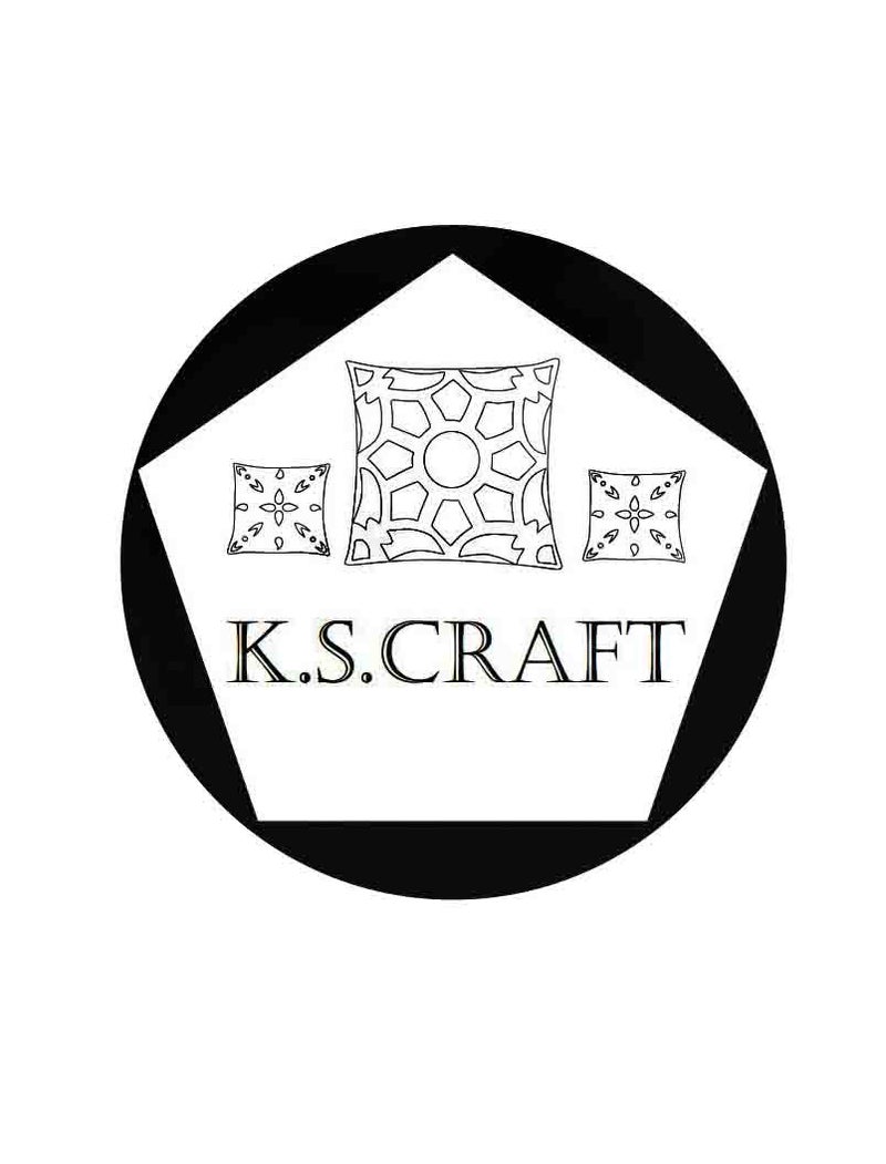 K.S. CRAFT KSCRAFT Polyester Blend Lotus Cushion Cover 40 x 40 cm Blue Set of 5 Pieces  - Image 4