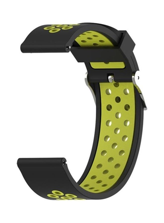 NIBEMINENT Two-tone Strap For Garmin Forerunner 245 Black