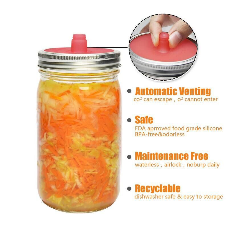 Mason Jar Fermentation Lid Mason Cup Large Kimchi Sealed Lid Mason Bottle Silicone Lid Fermented Kimchi Lid - Image 5