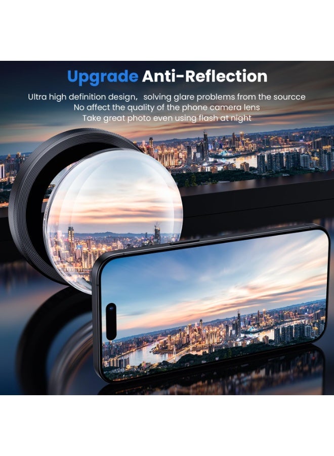 Camera Lens Protector for iPhone 17 Pro/iPhone 17 Pro Max , HD Tempered Metal Glass Camera Screen Protector Cover Film Accessories, Black - Image 2