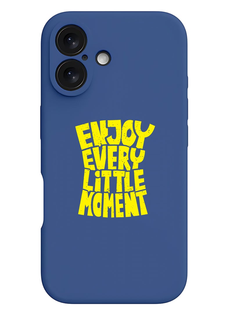 Theodor Protective Slim Fit Case Liquid Silicone Cover with Full Body Protection Anti-Scratch Shockproof Case For Apple iPhone 17 (Blue) enjoy every - Image 1