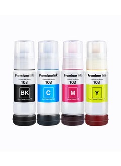 Premium Compatible 103 Premium refill ink for Epson 103 EcoTank L1110‎ L1210 L1250 L3100 L3101 L3110 L3111 L3150 L3151‎ Printer  - Image 1