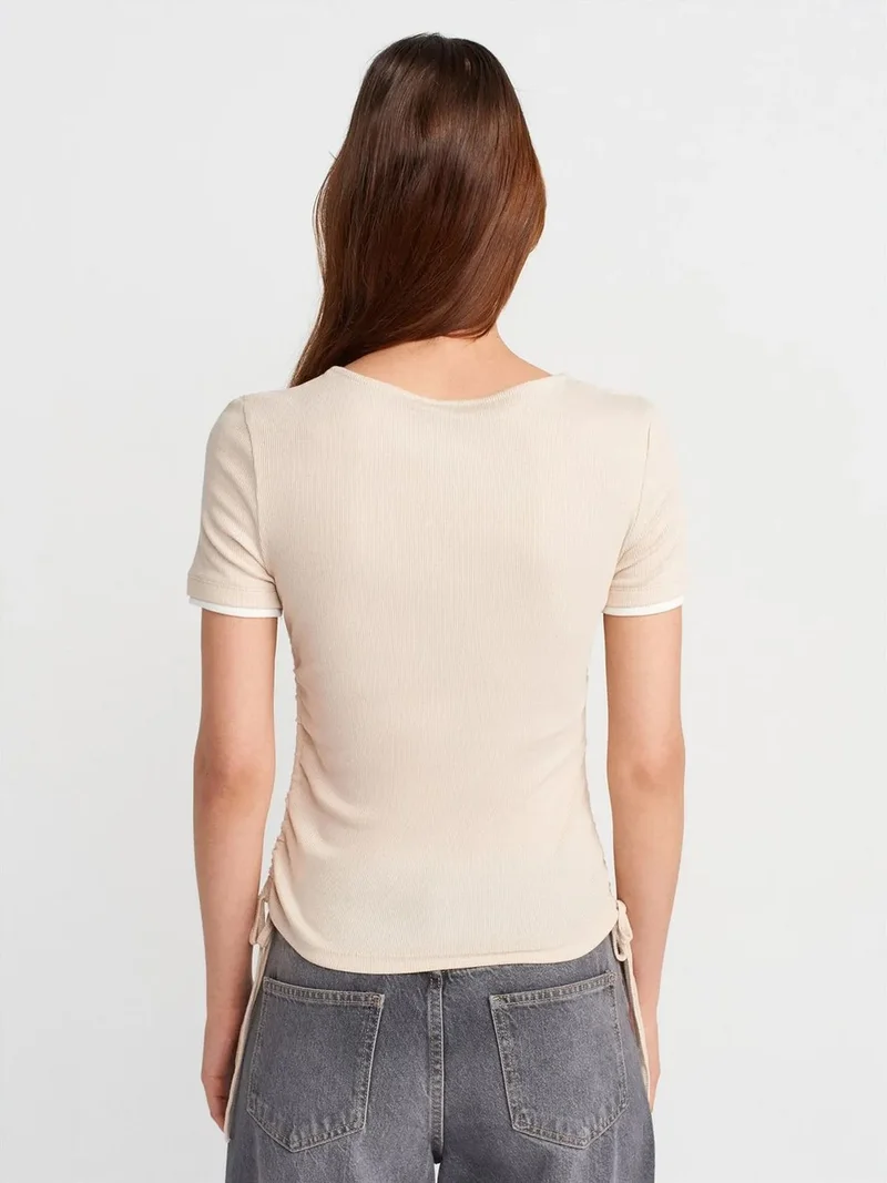 Dilvin DILVIN Women's Cotton Slim Fit Crew Neck T-Shirt