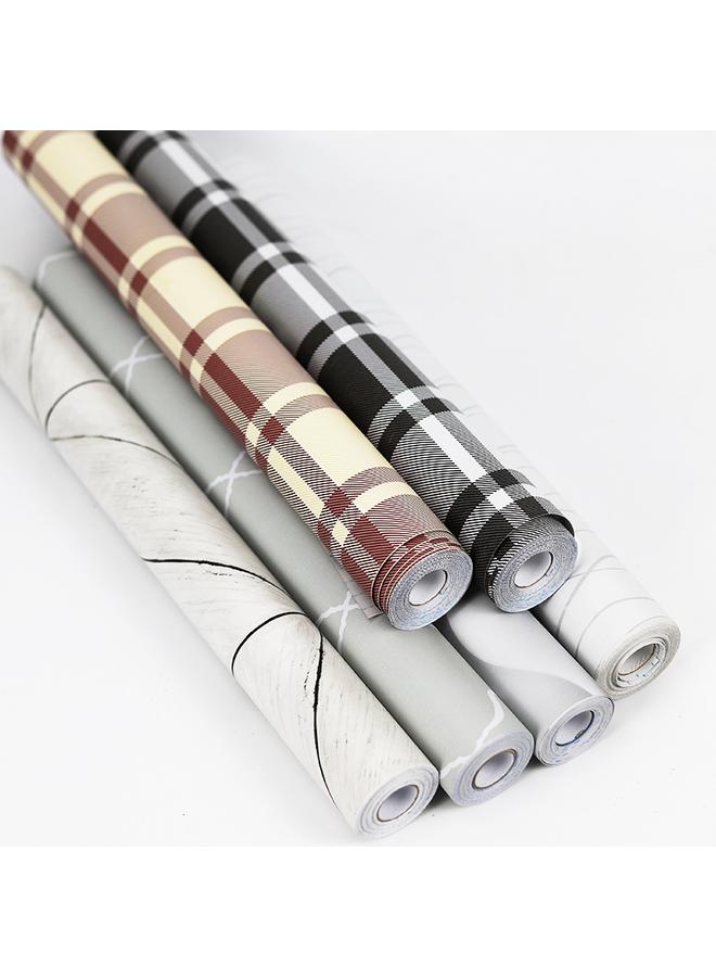 Bluejw Flower Wallpaper Self-adhesive Wood Grain Sticker Door Sticker Furniture Cabinet Moisture-proof Background Wall Sticker Bedroom Decoration - Image 4