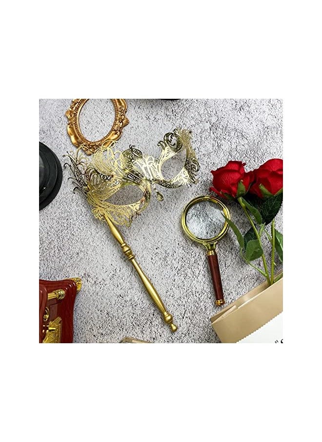 The Bros Masquerade Mask for Women, Shiny Halloween Metal Mask, Specially for Mardi Gras Mask Party, Venetian, Costume  - Image 3