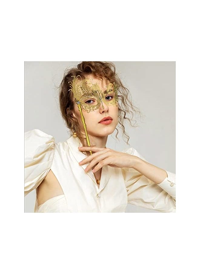 The Bros Masquerade Mask for Women, Shiny Halloween Metal Mask, Specially for Mardi Gras Mask Party, Venetian, Costume  - Image 5