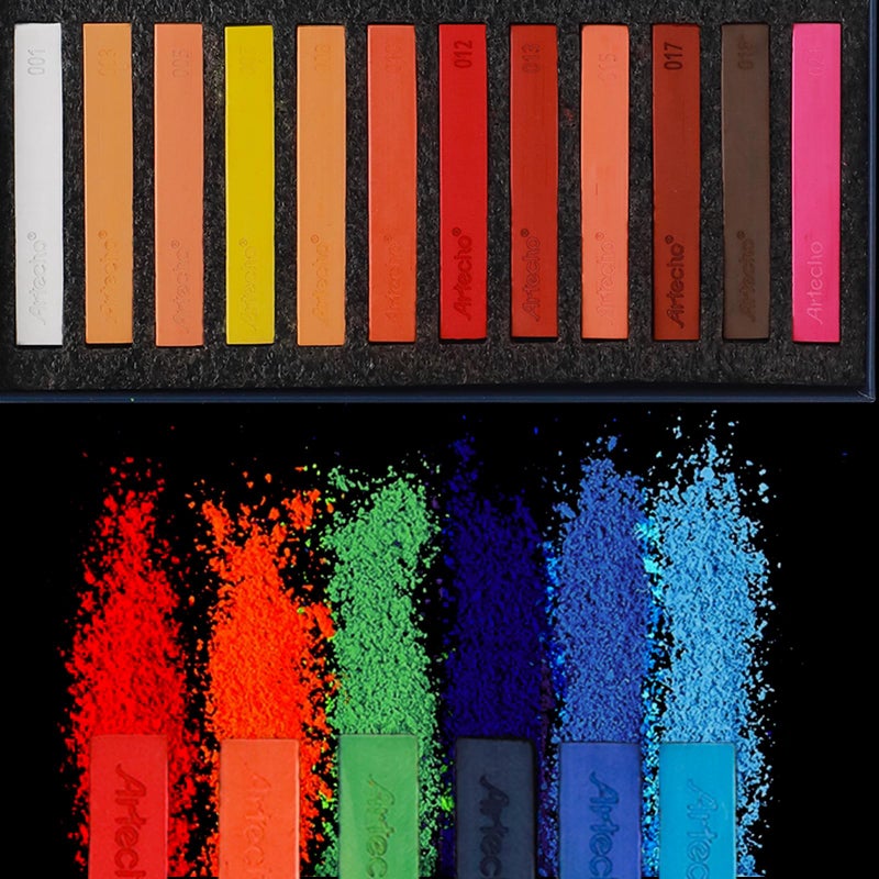 Artecho 24pcs Soft Pastels, Square Chalk for Drawing, Blending, Layering, Shading, Pastels Art Supplies - Image 5