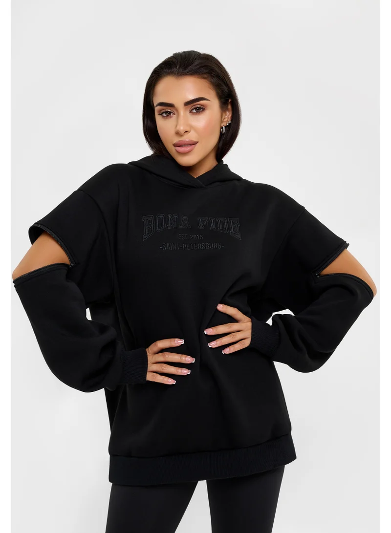 بونا فيدي Bona Fide هودي للنساء – سويت شيرت قطني واسع ومريح بتصميم عصري للاستخدام اليومي