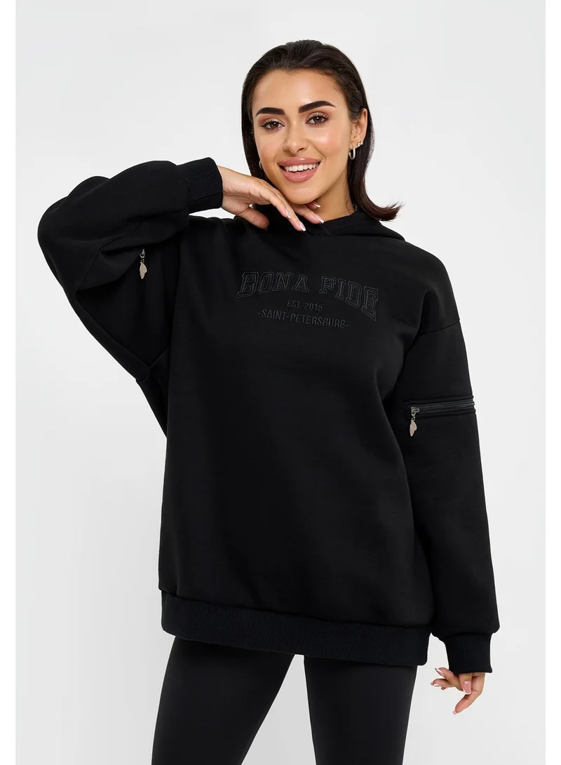 Bona Fide  Bona Fide Women’s Hoodie Oversized Cotton Sweatshirt, Cozy Casual Pullover for Everyday Wear for Women | Best Price UAE