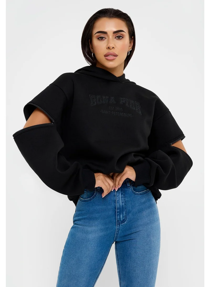 Bona Fide  Bona Fide Women’s Hoodie Oversized Cotton Sweatshirt, Cozy Casual Pullover for Everyday Wear for Women | Best Price UAE