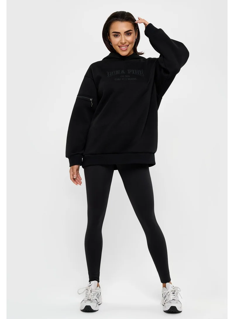 Bona Fide  Bona Fide Women’s Hoodie Oversized Cotton Sweatshirt, Cozy Casual Pullover for Everyday Wear for Women | Best Price UAE