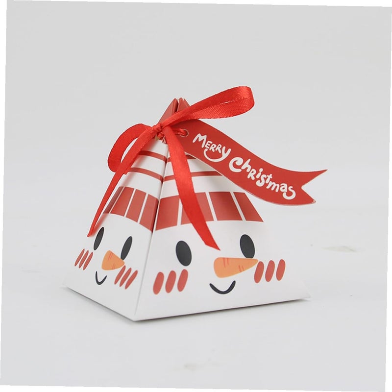 HINTRMENT 24pcs Christmas Candy Boxes Triangle Small Cases Mixed Styles Festive Containers for Holiday Presents and Party Favors Assorted style - Image 5