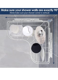 LIVVY 1PC No-Drill Shower Shelf – Wall-Mounted Triangle Cast Iron Rack for Bathroom, Kitchen & Bedroom – Strong Load Capacity, Easy Installation, Durable, Space-Saving Corner Storage Caddy  - Image 3
