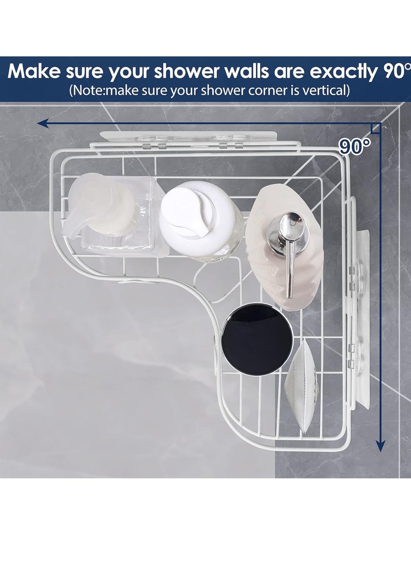 LIVVY - 1PC No-Drill Shower Shelf – Wall-Mounted Triangle Cast Iron Rack for Bathroom, Kitchen & Bedroom – Strong Load Capacity, Easy Installation, Durable, Space-Saving Corner Storage Caddy - Image 1