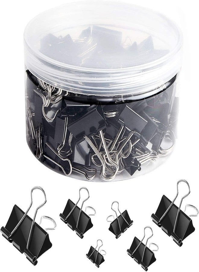 SANNIX 110 PCS Binder Clips Assorted Sizes, X Large, Large, Medium, Small, Mini and Micro, Binder Clips Paper Clamps for Office Home School - Image 1