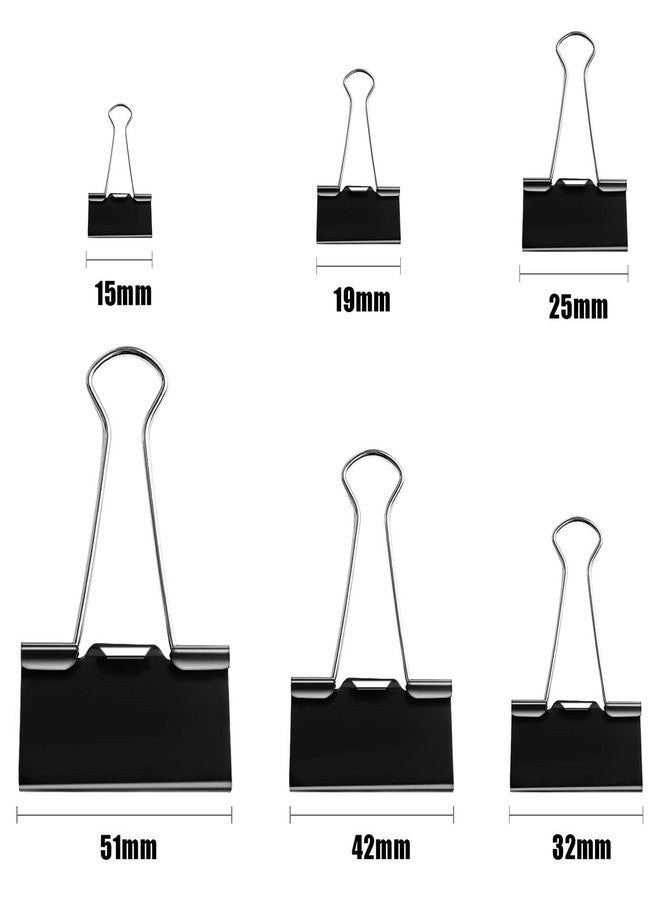 SANNIX 110 PCS Binder Clips Assorted Sizes, X Large, Large, Medium, Small, Mini and Micro, Binder Clips Paper Clamps for Office Home School - Image 3