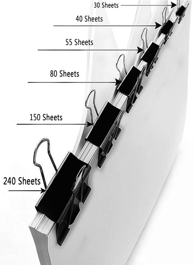 SANNIX 110 PCS Binder Clips Assorted Sizes, X Large, Large, Medium, Small, Mini and Micro, Binder Clips Paper Clamps for Office Home School - Image 4