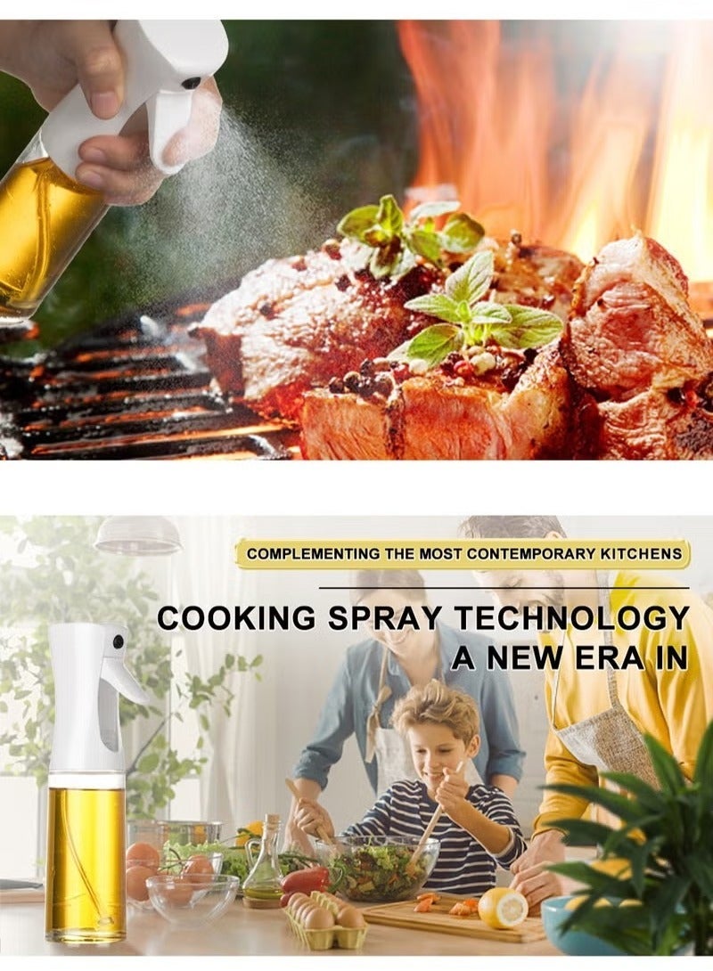 بخاخ زيت للطهي بخاخ زيت الزيتون للطهي زجاجة بخاخ زيت الزيتون سعة 200 مل بخاخ مستمر مع التحكم في الحصص - Image 5