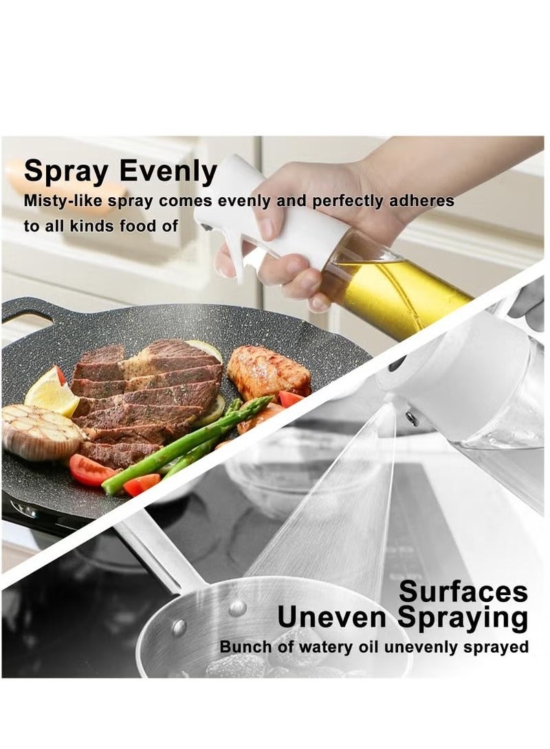 بخاخ زيت للطهي بخاخ زيت الزيتون للطهي زجاجة بخاخ زيت الزيتون سعة 200 مل بخاخ مستمر مع التحكم في الحصص - Image 3