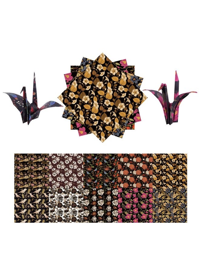 Qianshan Origami Paper Kit 50 Sheets 6 Inch Square Double Sided Color 10 Vivid Colors For Hand Crafts Origami Paper Arts Creativity. Retro Style  - Image 1