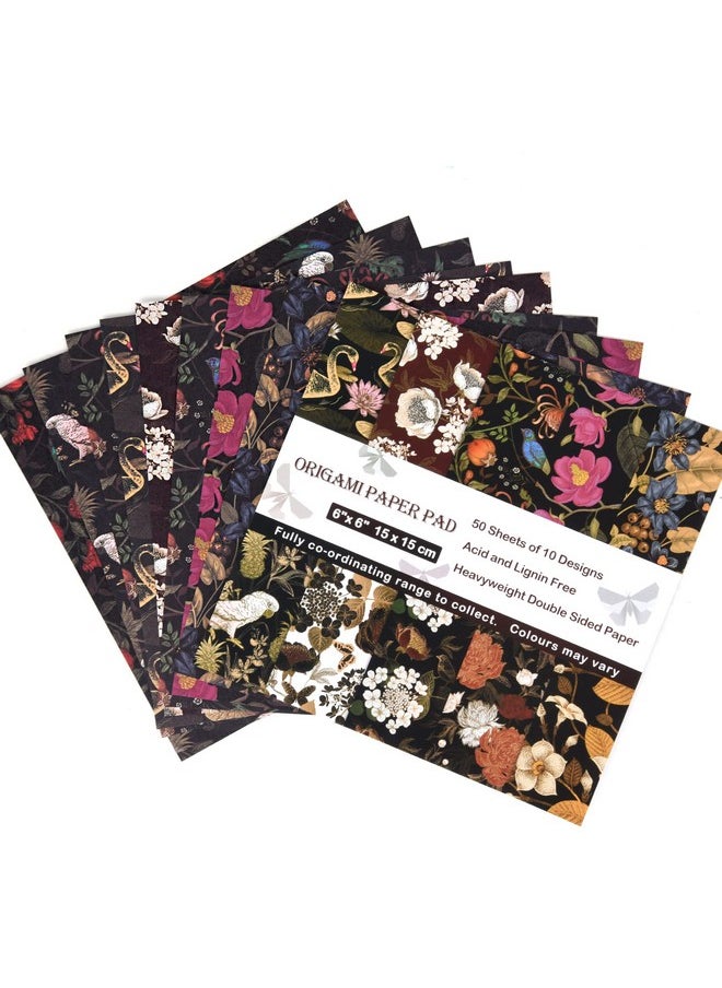 Qianshan Origami Paper Kit 50 Sheets 6 Inch Square Double Sided Color 10 Vivid Colors For Hand Crafts Origami Paper Arts Creativity. Retro Style  - Image 5