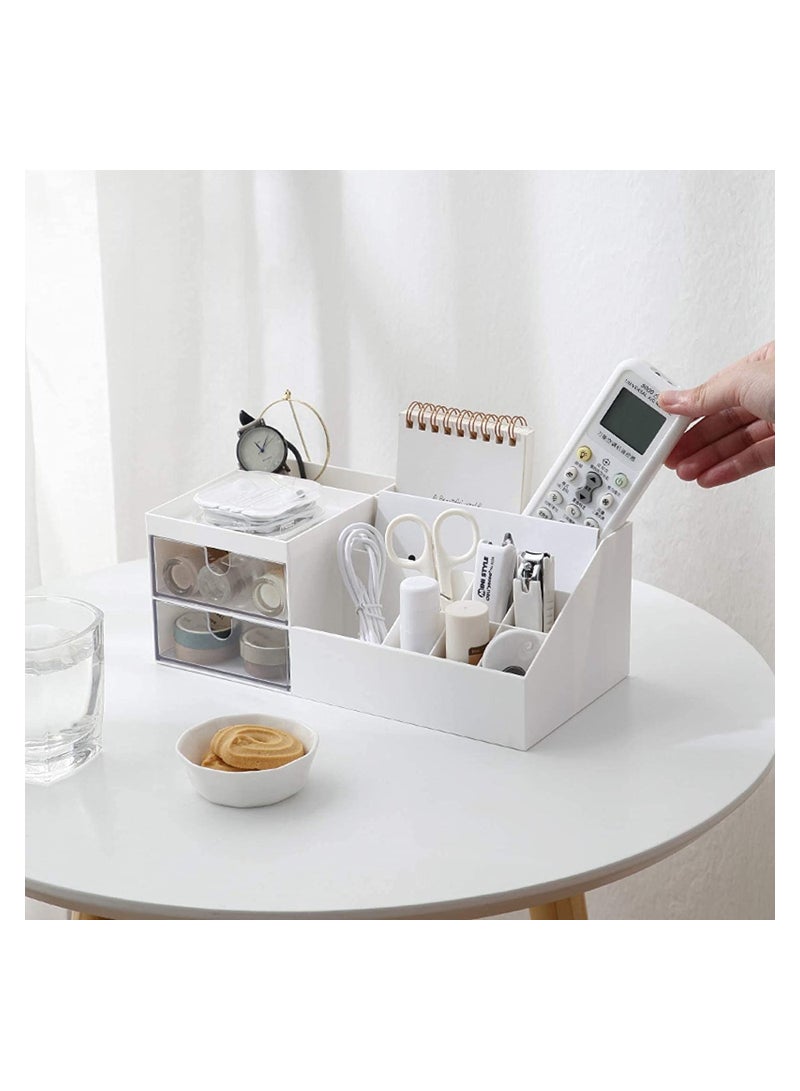 Stylish Multifunctional Desk Organizer for Makeup and Office Supplies Perfect for Small Spaces White - Image 5