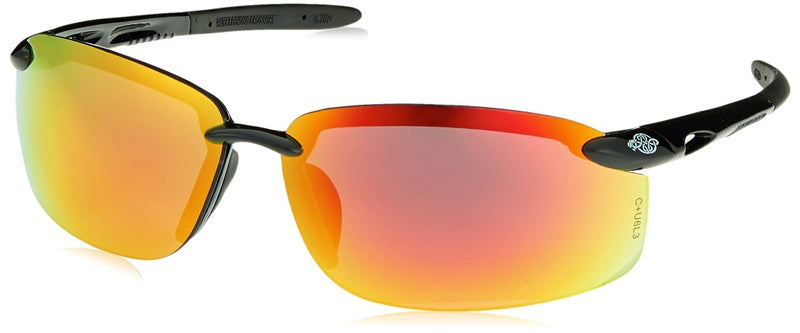 Crossfire 12620 W Safety Glasses Red Mirror Lens One Size