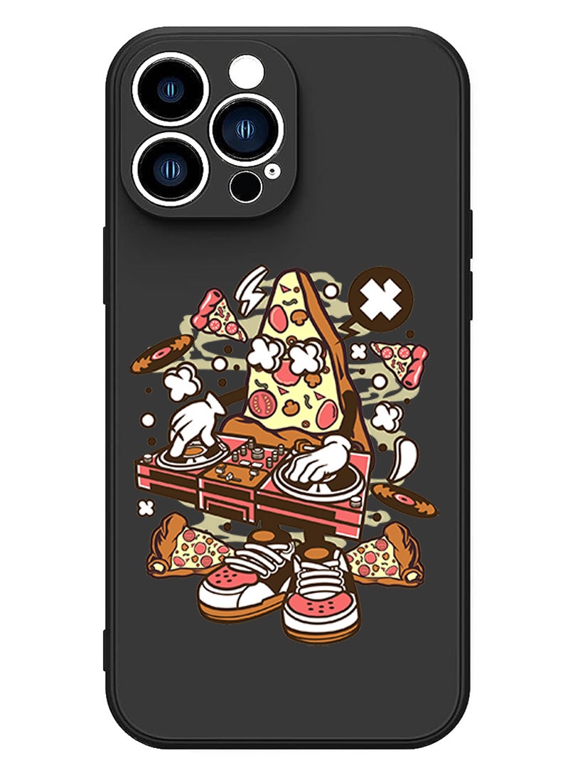 Theodor Protective Slim Fit Case Liquid Silicone Cover with Full Body Protection Anti-Scratch Shockproof Case For iPhone 15 Pro Max Black - Pizza dj - Image 1